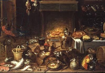 Monkeys Feasting, Jan Van Kessel